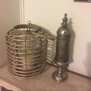 Indonesian tin candle holder